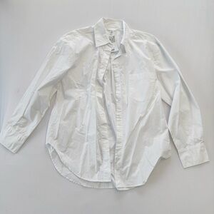 NWT Women’s 100% Cotton Oversized White Button-Down Shirt Size XS
